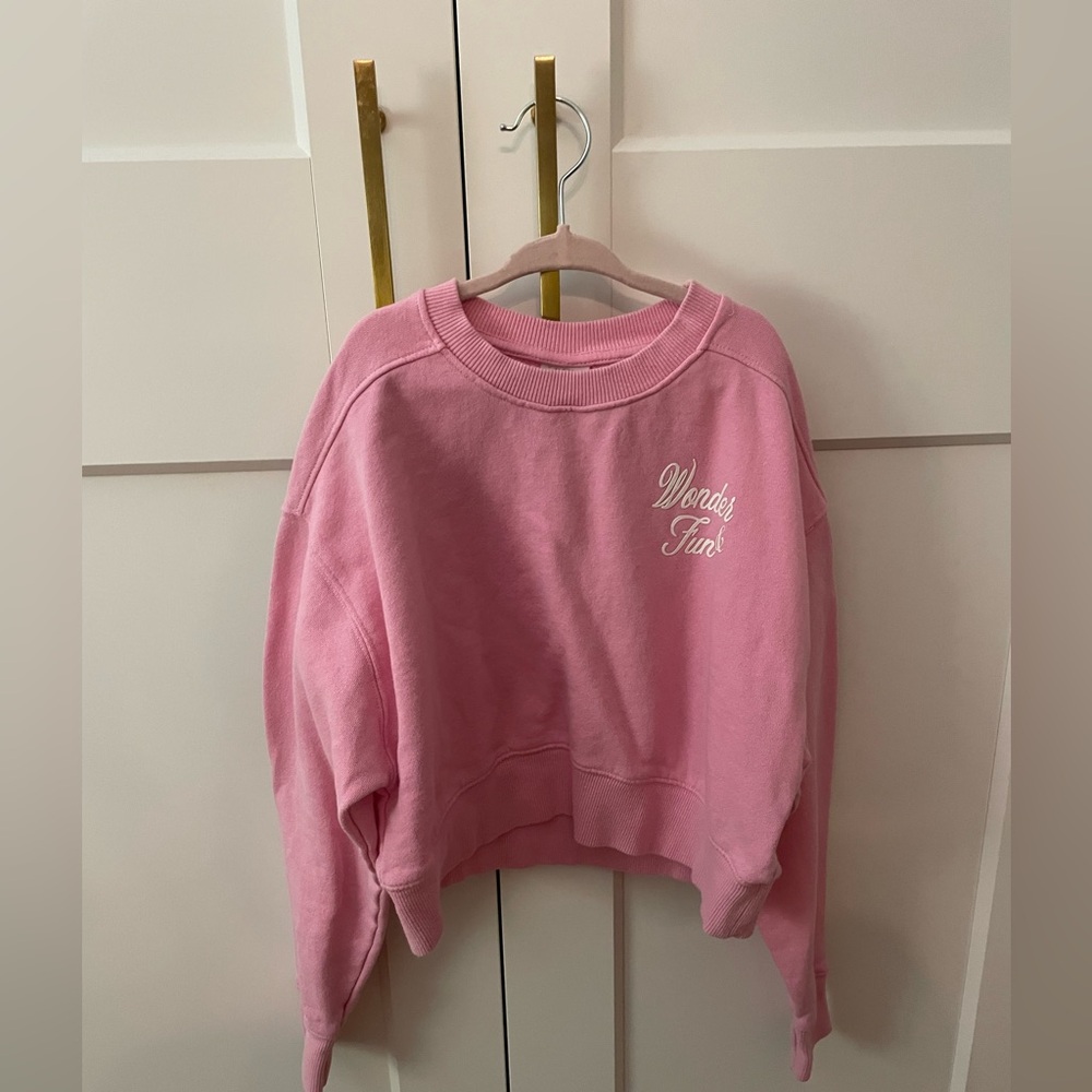 Zara Kids Pink Cropped Sweatshirt